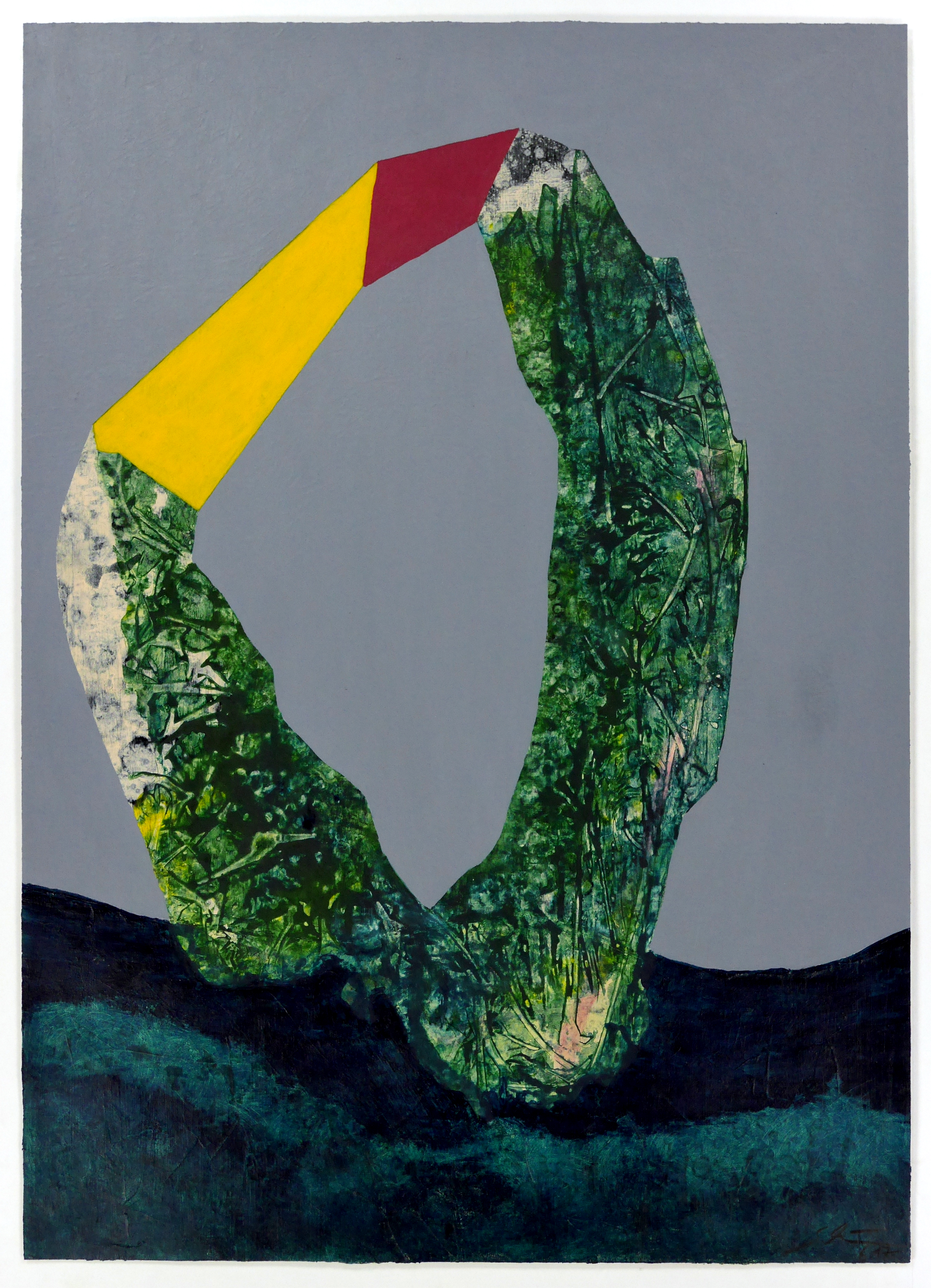 Kontakt, 2017, Acryl auf Leinwand, 50 x 70 cm